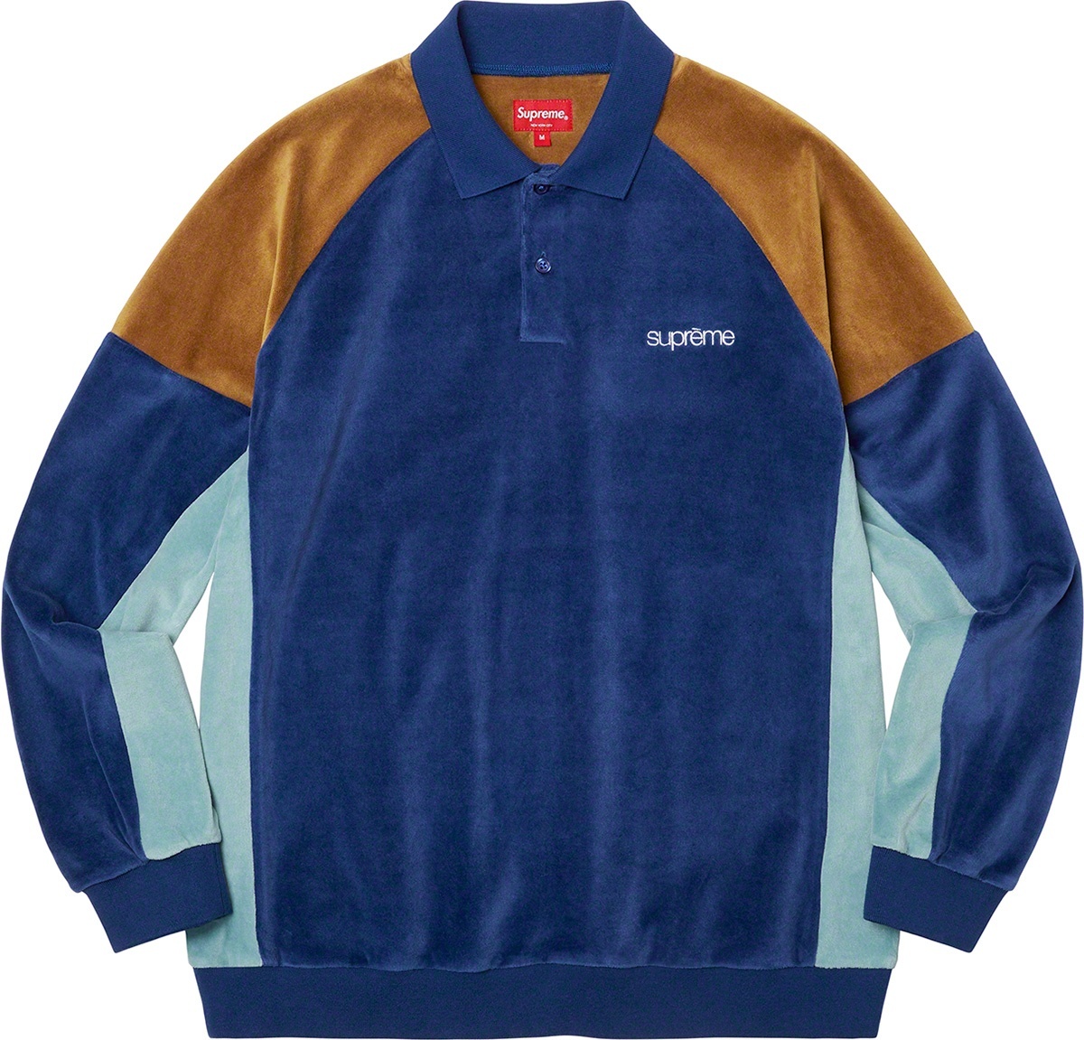 Paneled Velour L/S Polo view 3